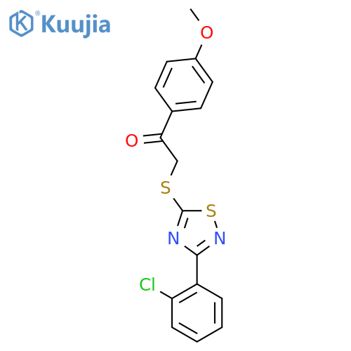 2-{3-(2-chlorophenyl)-1,2,4-thiadiazol-5-ylsulfanyl}-1-(4-methoxyphenyl)ethan-1-one structure