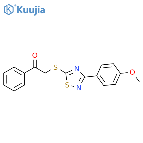2-{3-(4-methoxyphenyl)-1,2,4-thiadiazol-5-ylsulfanyl}-1-phenylethan-1-one structure