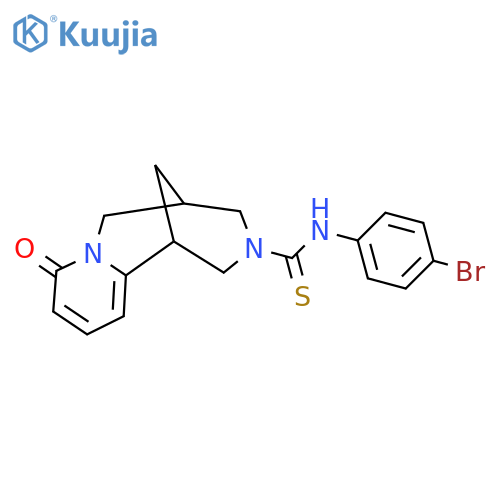 N-(4-bromophenyl)-6-oxo-7,11-diazatricyclo7.3.1.0^{2,7}trideca-2,4-diene-11-carbothioamide structure