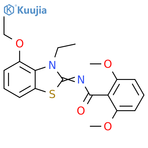 N-(2E)-4-ethoxy-3-ethyl-2,3-dihydro-1,3-benzothiazol-2-ylidene-2,6-dimethoxybenzamide structure