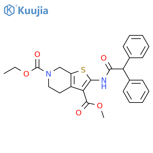 6-ethyl 3-methyl 2-(2,2-diphenylacetamido)-4H,5H,6H,7H-thieno2,3-cpyridine-3,6-dicarboxylate structure