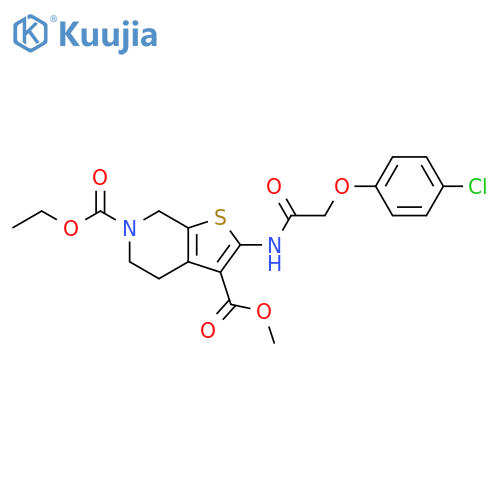 6-ethyl 3-methyl 2-2-(4-chlorophenoxy)acetamido-4H,5H,6H,7H-thieno2,3-cpyridine-3,6-dicarboxylate structure