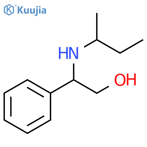 2-(butan-2-yl)amino-2-phenylethan-1-ol structure
