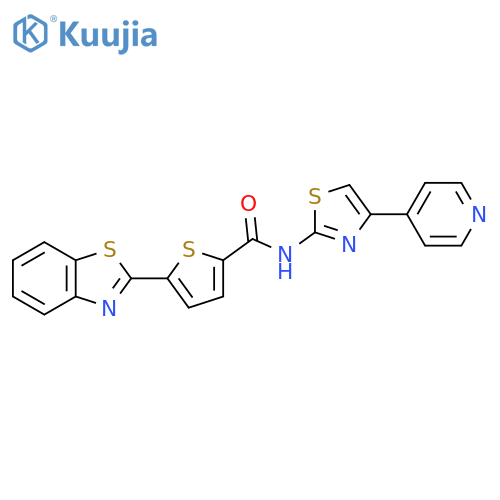 5-(1,3-benzothiazol-2-yl)-N-4-(pyridin-4-yl)-1,3-thiazol-2-ylthiophene-2-carboxamide structure