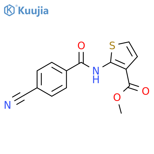 methyl 2-(4-cyanobenzamido)thiophene-3-carboxylate structure