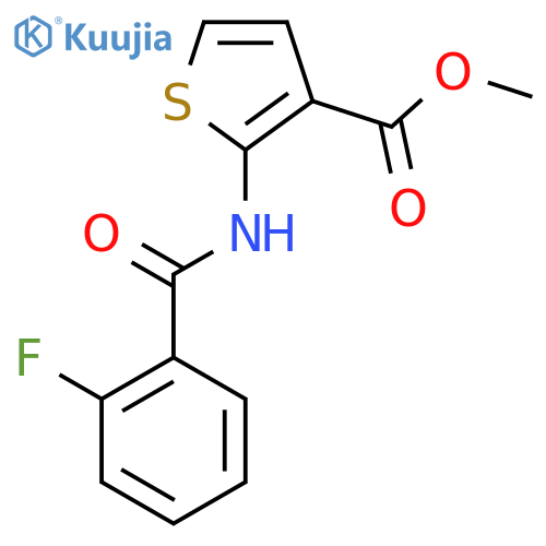 methyl 2-(2-fluorobenzamido)thiophene-3-carboxylate structure