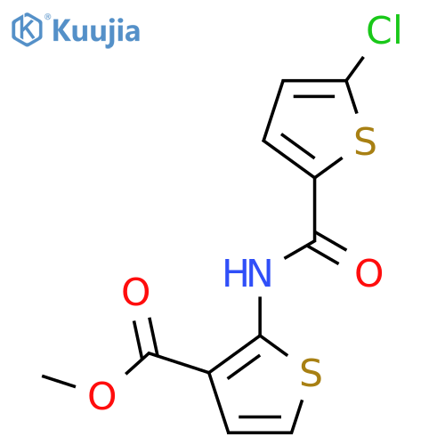methyl 2-(5-chlorothiophene-2-amido)thiophene-3-carboxylate structure