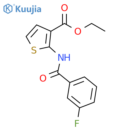 ethyl 2-(3-fluorobenzamido)thiophene-3-carboxylate structure