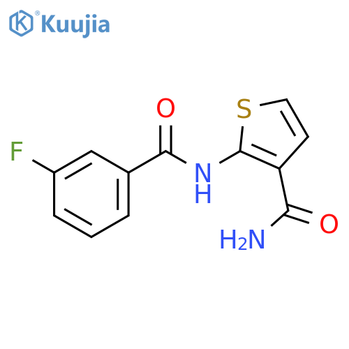 2-(3-fluorobenzamido)thiophene-3-carboxamide structure