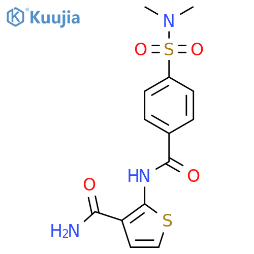 2-4-(dimethylsulfamoyl)benzamidothiophene-3-carboxamide structure