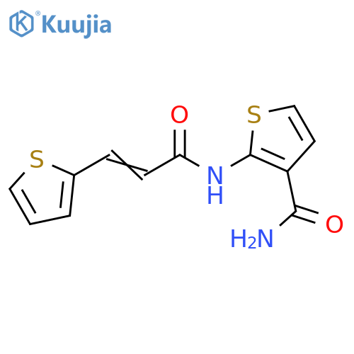 2-(2E)-3-(thiophen-2-yl)prop-2-enamidothiophene-3-carboxamide structure