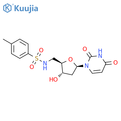 2',5'-Dideoxy-5'-{[(4-methylphenyl)sulfonyl]amino}uridine structure