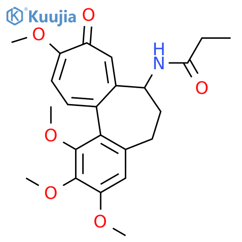N-[(7S)-1,2,3,10-tetramethoxy-9-oxo-5,6,7,9-tetrahydrobenzo[a]heptalen-7-yl]propanamide structure