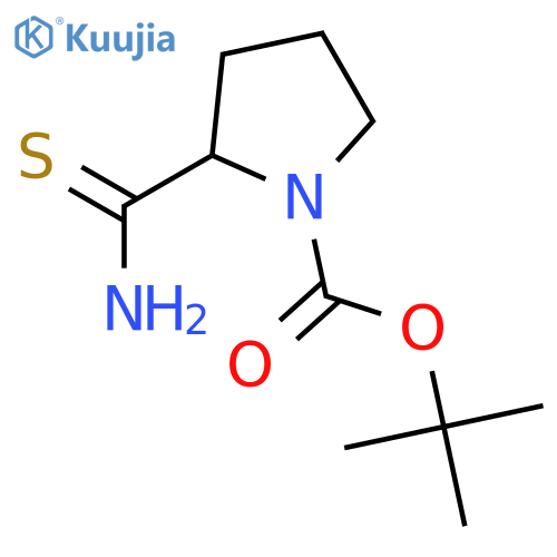 (1-boc-Pyrrolidine)-2-carbothioamide structure