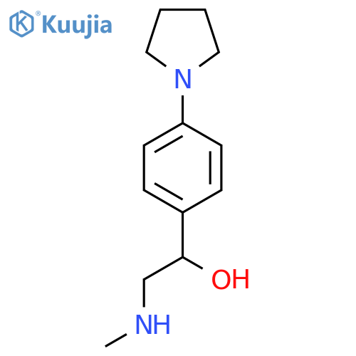2-(methylamino)-1-4-(pyrrolidin-1-yl)phenylethan-1-ol structure