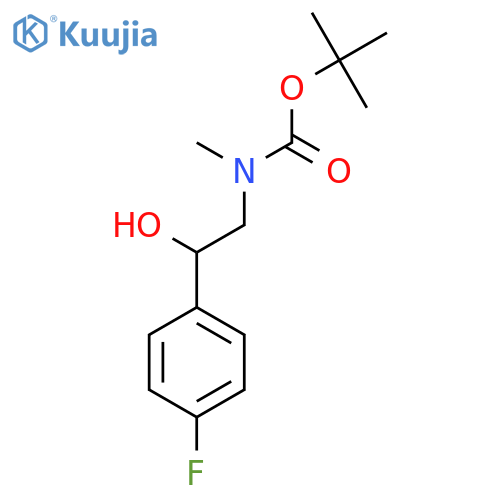 [2-(4-Fluorophenyl)-2-hydroxyethyl]methylcarbamic acid t-butyl ester structure