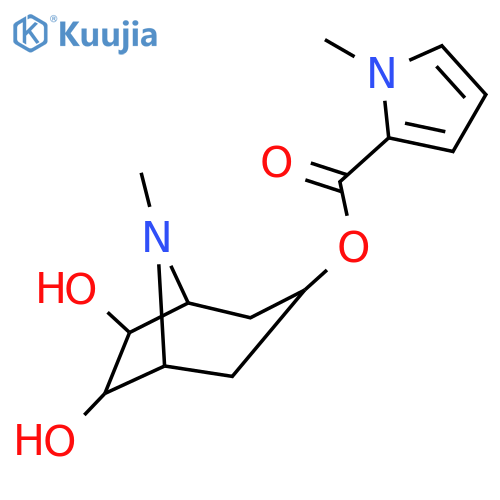 6beta,7beta-dihydroxy-3alpha-[(1-methyl-1H-pyrrol-2-yl)carbonyloxy]tropane structure
