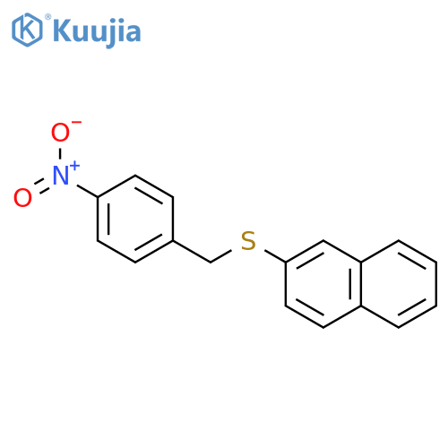 Naphthalene, 2-[[(4-nitrophenyl)methyl]thio]- structure