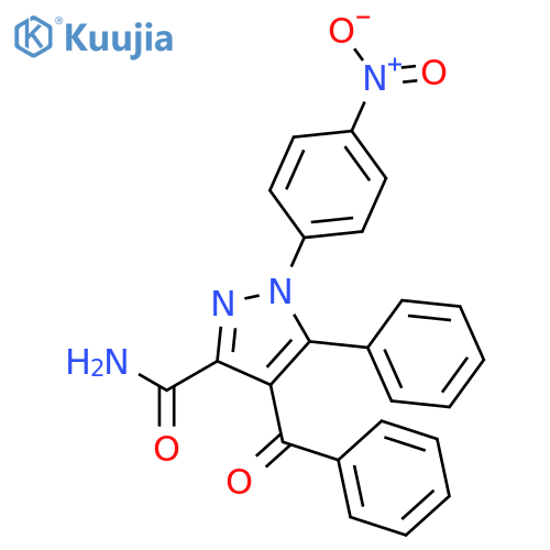 1H-Pyrazole-3-carboxamide, 4-benzoyl-1-(4-nitrophenyl)-5-phenyl- structure