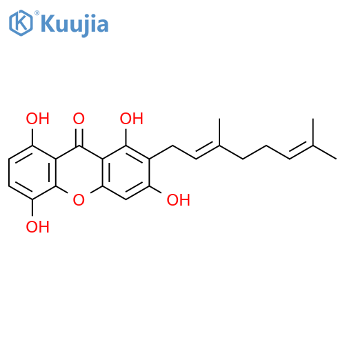 9H-Xanthen-9-one, 2-[(2E)-3,7-dimethyl-2,6-octadien-1-yl]-1,3,5,8-tetrahydroxy- structure