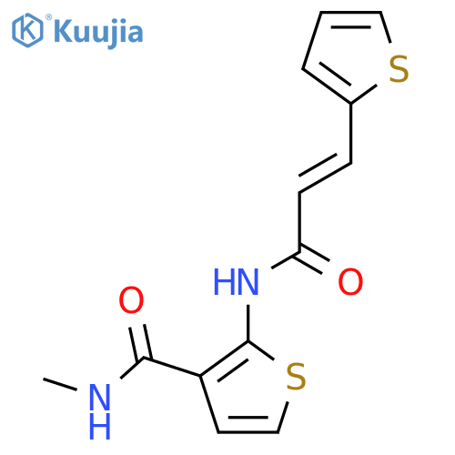 N-methyl-2-(2E)-3-(thiophen-2-yl)prop-2-enamidothiophene-3-carboxamide structure