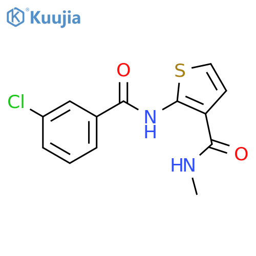 2-(3-chlorobenzamido)-N-methylthiophene-3-carboxamide structure