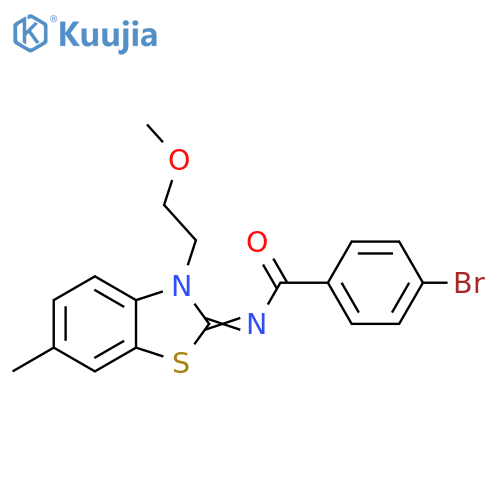 4-bromo-N-(2Z)-3-(2-methoxyethyl)-6-methyl-2,3-dihydro-1,3-benzothiazol-2-ylidenebenzamide structure