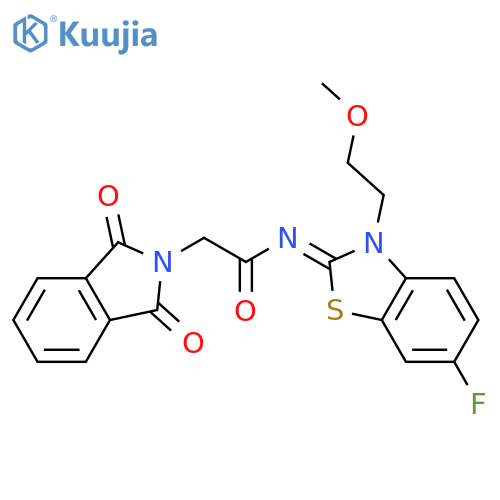 2-(1,3-dioxo-2,3-dihydro-1H-isoindol-2-yl)-N-(2Z)-6-fluoro-3-(2-methoxyethyl)-2,3-dihydro-1,3-benzothiazol-2-ylideneacetamide structure