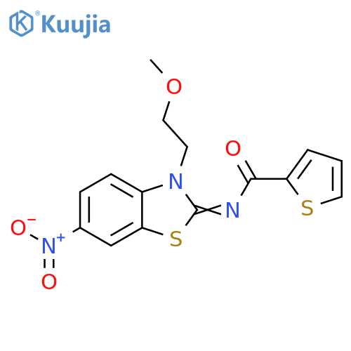 N-(2Z)-3-(2-methoxyethyl)-6-nitro-2,3-dihydro-1,3-benzothiazol-2-ylidenethiophene-2-carboxamide structure