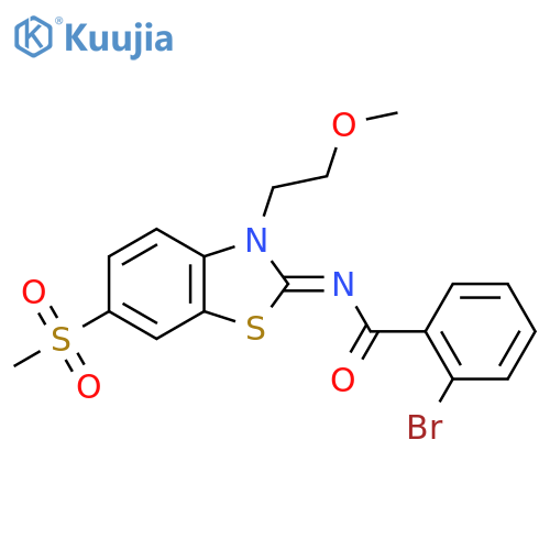 2-bromo-N-(2Z)-6-methanesulfonyl-3-(2-methoxyethyl)-2,3-dihydro-1,3-benzothiazol-2-ylidenebenzamide structure