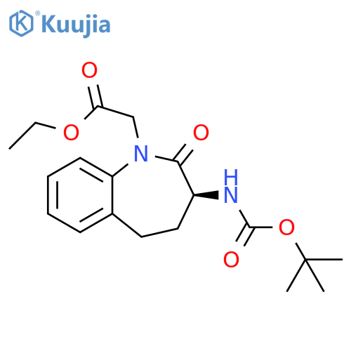 1H-1-Benzazepine-1-acetic acid, 3-[[(1,1-dimethylethoxy)carbonyl]amino]-2,3,4,5-tetrahydro-2-oxo-, ethyl ester, (3S)- structure