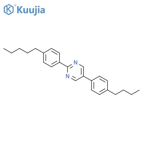 Pyrimidine, 5-(4-butylphenyl)-2-(4-pentylphenyl)- structure
