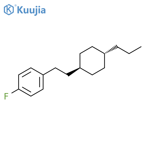 Benzene, 1-fluoro-4-[2-(trans-4-propylcyclohexyl)ethyl]- structure