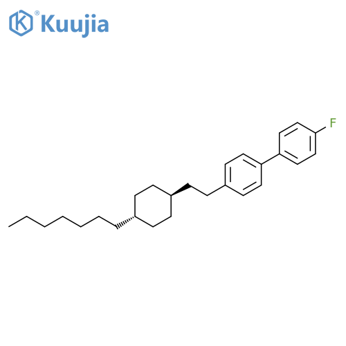 1,1'-Biphenyl, 4-fluoro-4'-[2-(4-heptylcyclohexyl)ethyl]-, trans- structure