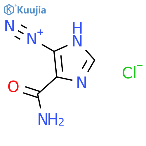 1H-Imidazole-4-diazonium, 5-(aminocarbonyl)-, chloride structure