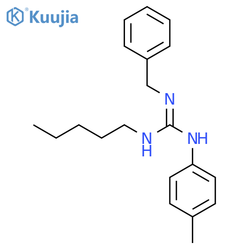 GUANIDINE, N-(4-METHYLPHENYL)-N'-PENTYL-N''-(PHENYLMETHYL)- structure