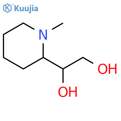1-(1-methylpiperidin-2-yl)ethane-1,2-diol structure