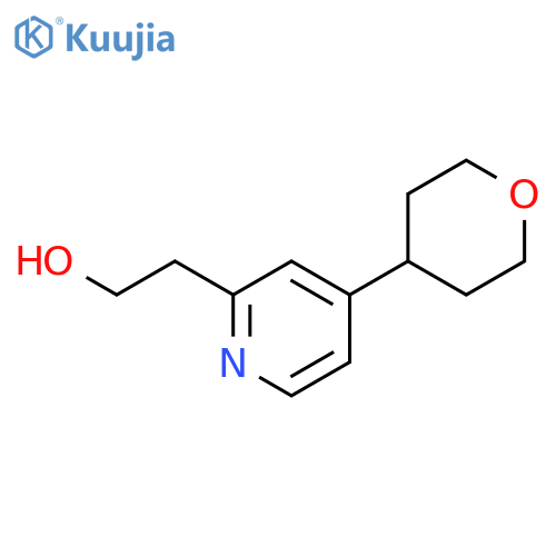 2-[4-(Oxan-4-yl)pyridin-2-yl]ethan-1-ol structure