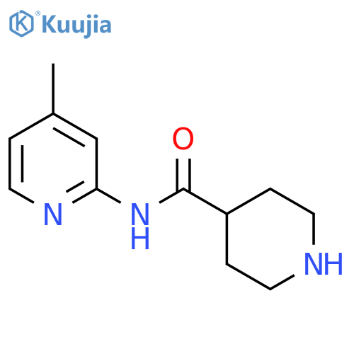 N-(4-Methylpyridin-2-yl)piperidine-4-carboxamide structure
