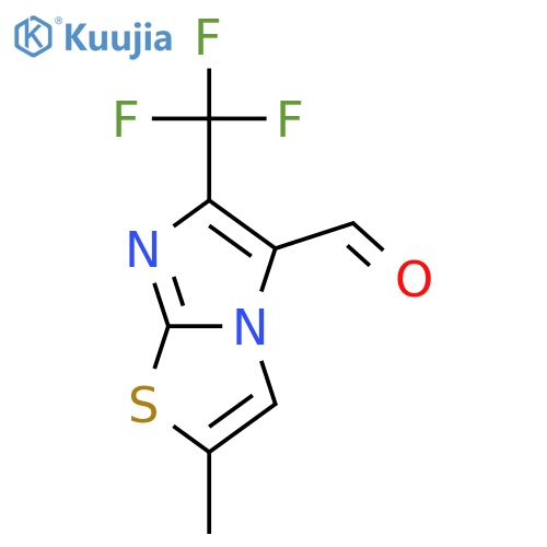 2-methyl-6-(trifluoromethyl)imidazo[2,1-b][1,3]thiazole-5-carbaldehyde structure