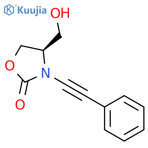 2-OXAZOLIDINONE, 4-(HYDROXYMETHYL)-3-(PHENYLETHYNYL)-, (4R)- structure