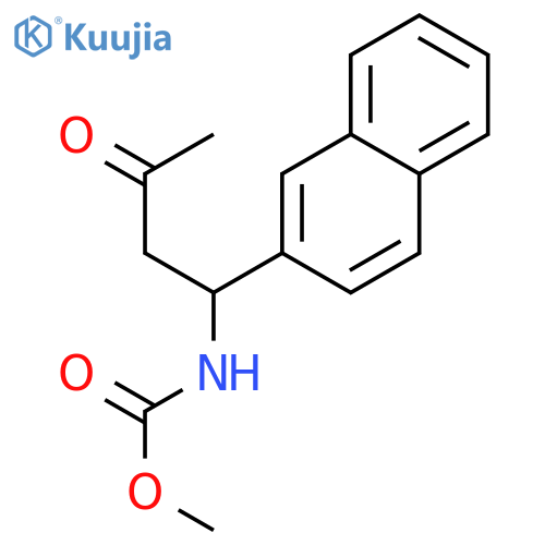 Carbamic acid, [(1R)-1-(2-naphthalenyl)-3-oxobutyl]-, methyl ester structure