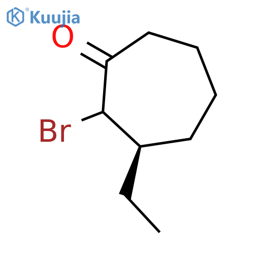 CYCLOHEPTANONE, 2-BROMO-3-ETHYL-, (3R)- structure