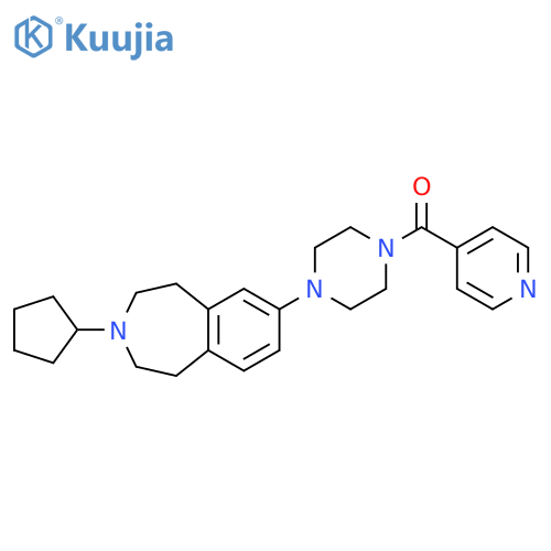 Piperazine,1-(3-cyclopentyl-2,3,4,5-tetrahydro-1H-3-benzazepin-7-yl)-4-(4-pyridinylcarbonyl)- structure