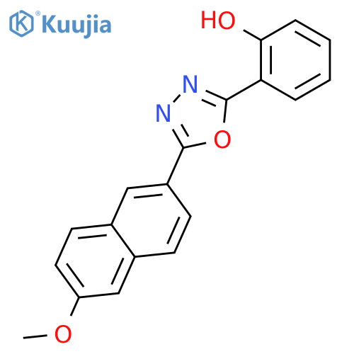 Phenol, 2-[5-(6-methoxy-2-naphthalenyl)-1,3,4-oxadiazol-2-yl]- structure