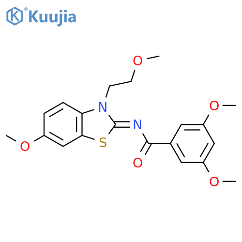 3,5-dimethoxy-N-(2Z)-6-methoxy-3-(2-methoxyethyl)-2,3-dihydro-1,3-benzothiazol-2-ylidenebenzamide structure