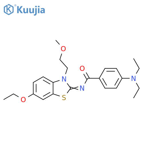 4-(diethylamino)-N-(2Z)-6-ethoxy-3-(2-methoxyethyl)-2,3-dihydro-1,3-benzothiazol-2-ylidenebenzamide structure