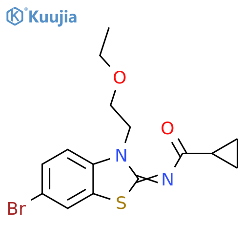 N-(2Z)-6-bromo-3-(2-ethoxyethyl)-2,3-dihydro-1,3-benzothiazol-2-ylidenecyclopropanecarboxamide structure