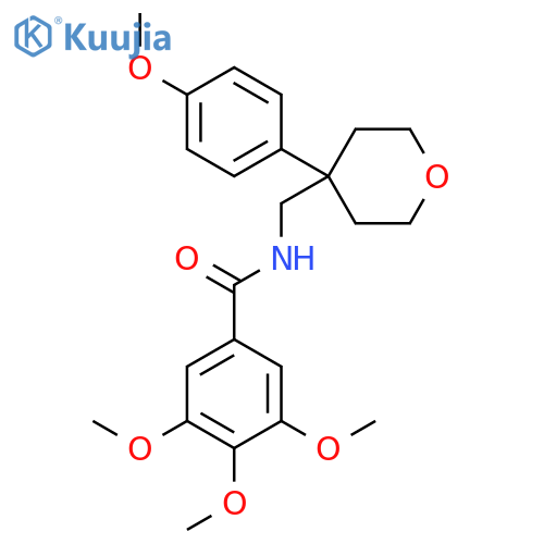 3,4,5-trimethoxy-N-{4-(4-methoxyphenyl)oxan-4-ylmethyl}benzamide structure