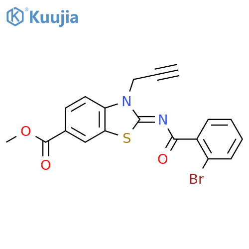 methyl (2Z)-2-(2-bromobenzoyl)imino-3-(prop-2-yn-1-yl)-2,3-dihydro-1,3-benzothiazole-6-carboxylate structure